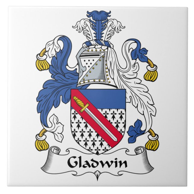 Gladwin Familienwappen Fliese (Vorderseite)