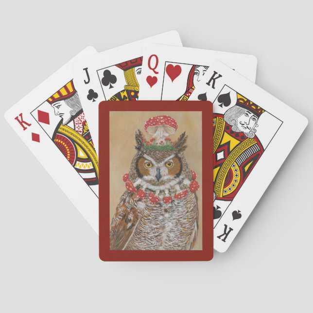 Gladwyn, die Eule, die Karten spielt Spielkarten (Rückseite)