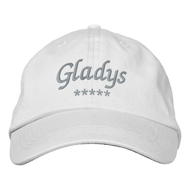 Gladys Name Bestickte Baseballkappe (Vorderseite)