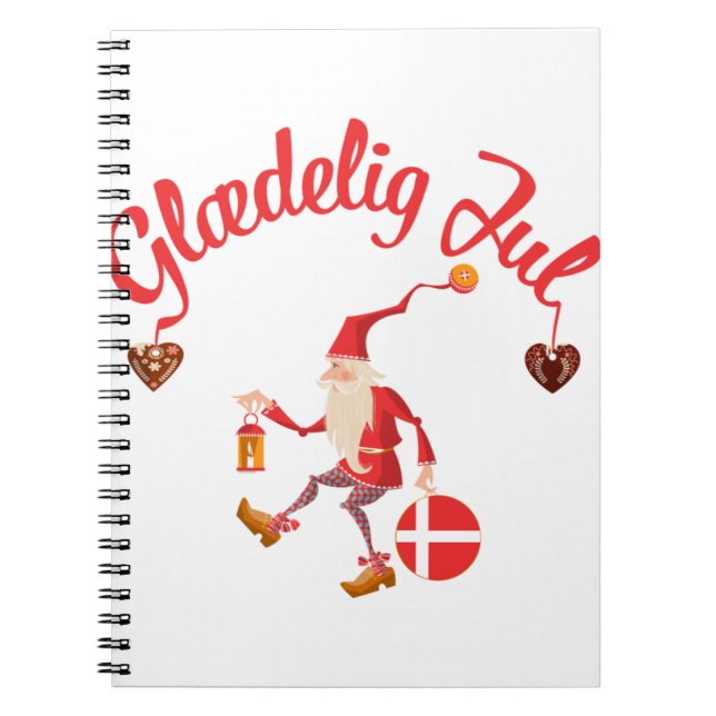 Glaedelig jul danish fröhliche Weihnachtsnachten Notizblock (Vorderseite)