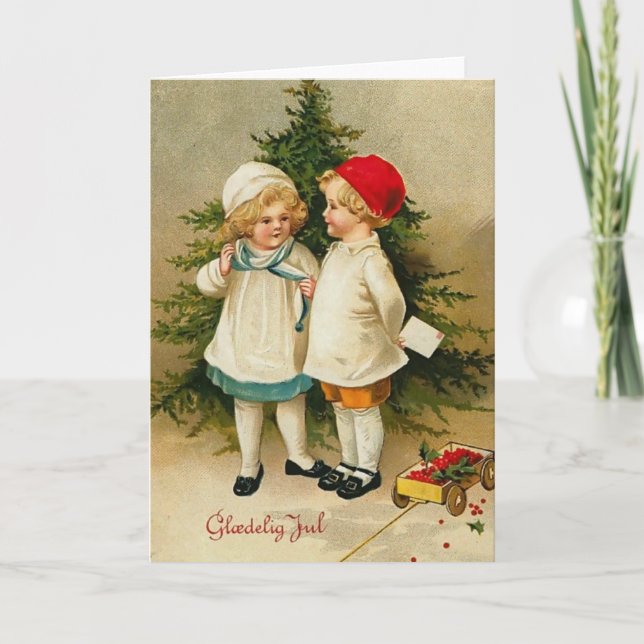Glaedelig Jul Feiertagskarte (Vorderseite)