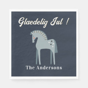 Glædelig Jul Frohe Weihnachten auf Dänisch Serviette