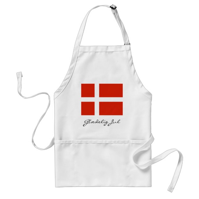 Glædelig Jul mit Dannebrog Schürze (Vorne)