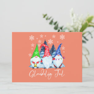Glaedelig Jul Nordic Gnomes Tomte Nisse Danish Einladung