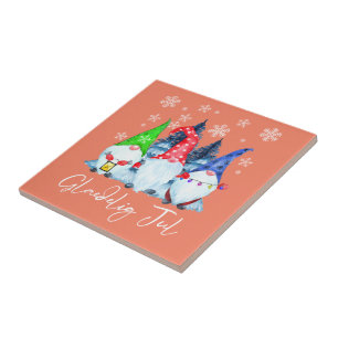 Glaedelig Jul Nordic Gnomes Tomte Nisse Danish Fliese