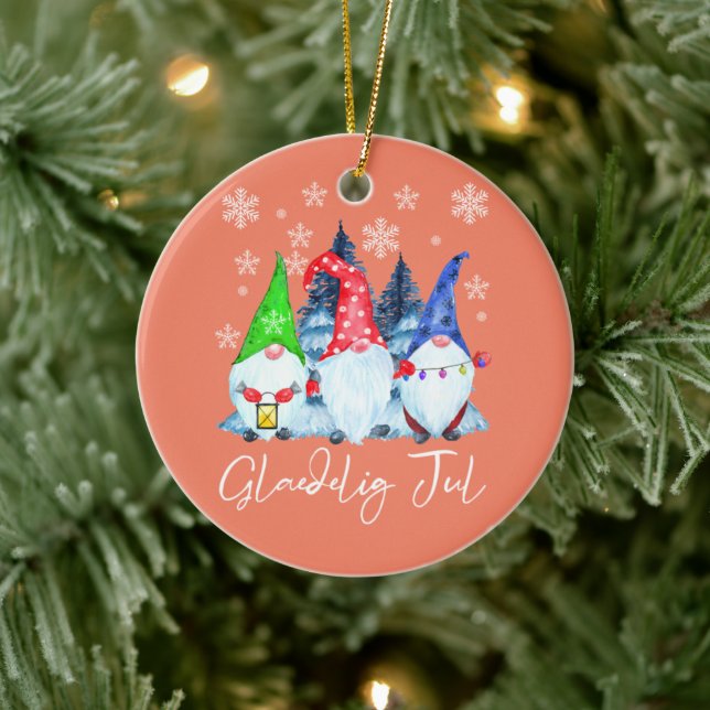 Glaedelig Jul Nordic Gnomes Tomte Nisse Danish Keramik Ornament (Baum)