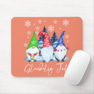 Glaedelig Jul Nordic Gnomes Tomte Nisse Danish Mousepad