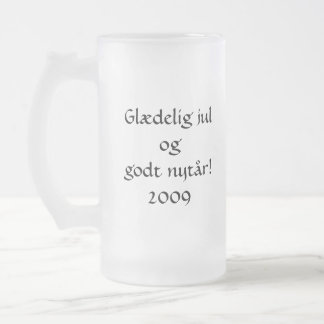 Glædelig Jul og Godt Nytår! Mattglas Bierglas