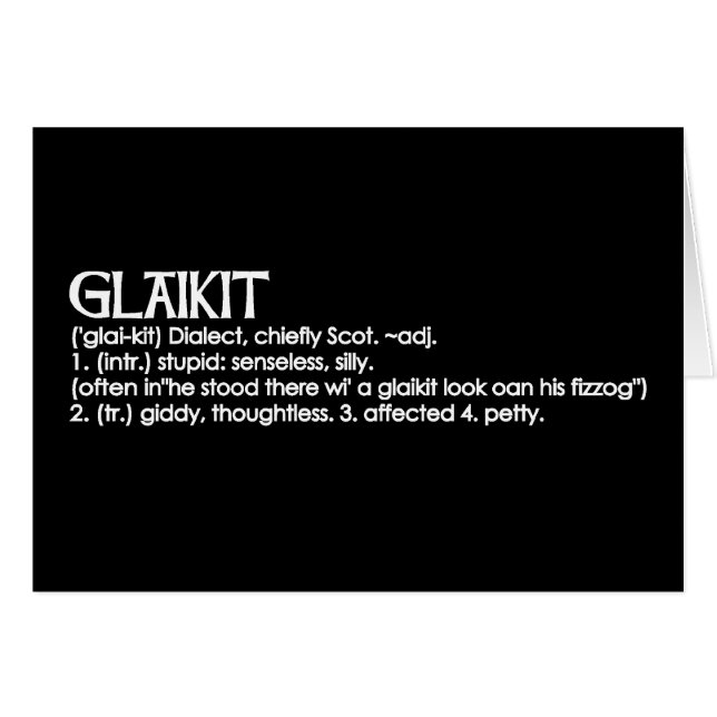 Glaikit (Vorderseite (Horizontal))