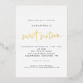 Glam 16 . Geburtstag Birthday Party Script Real Folieneinladung