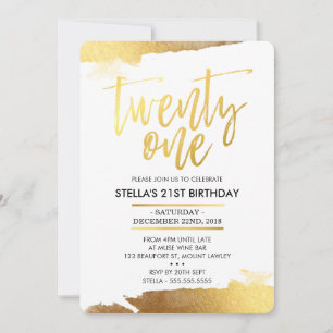 GLAM 21. GEBURTSTAG PARTY EINLADUNG