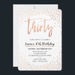 GLAM 30. GEBURTSTAG PARTY Rose Gold Konfetti einla Einladung<br><div class="desc">HINWEIS - DIE ROSE GOLD FOIL WIRKUNG IST EIN DRUCKBILD. Ein super stilvolles Einladungs-Design für Ihr 30. Wow Ihre Freunde und Familie mit dieser kleinen Nummer;D TIPP :: 1. Um Grafiken zu ändern/zu verschieben, klicken Sie auf den Button "Anpassen". 2. Sie können auch die Schriftart ändern und mehr Text hinzufügen!...</div>