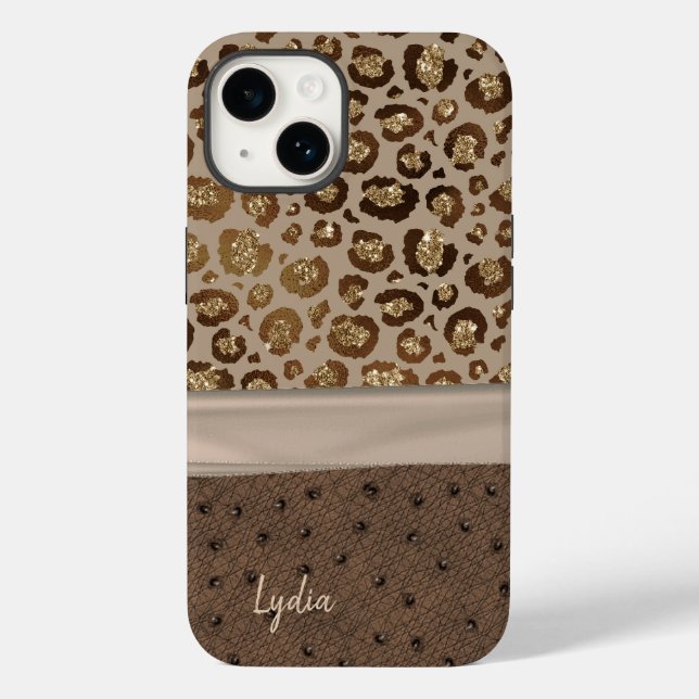 Glam Animal Prints Case-Mate iPhone 14 Hülle (Rückseite)