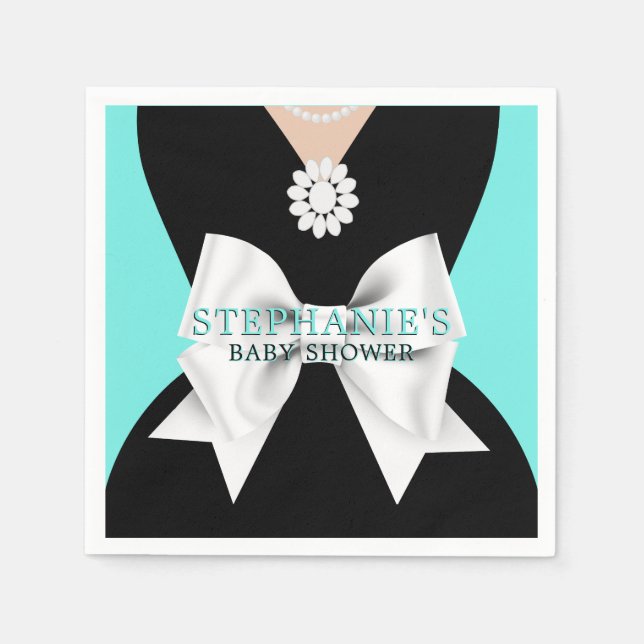 Glam Aqua Aquamarine Extravagante Tiffany Thema Ki Serviette (Vorderseite)