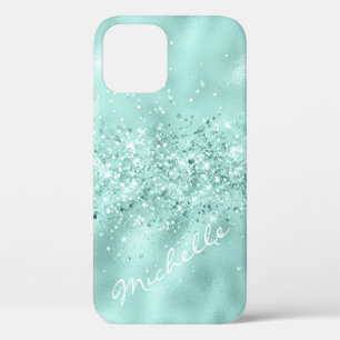 Glam Aqua Blue Foil Confetti  Case-Mate iPhone Hülle