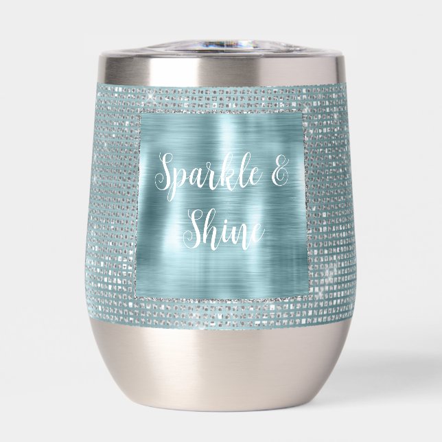 Glam Aqua Glitzy Silver Sparkle (Avant)