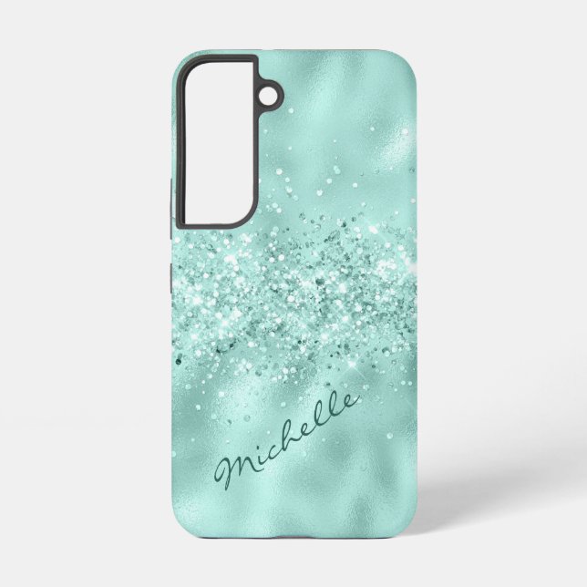 Glam Aqua Samsung Galaxy Hülle (Rückseite)