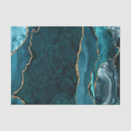 Glam Aquamarin Green Agate Geode Marble Seidenpapier