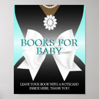 Glam Aquamarin Tiffany Baby Showbücher für Babysig