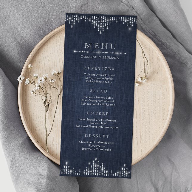 Glam argent parties scintillant déco menu de maria (Glam silver glitter deco vintage wedding menu)