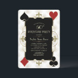 Glam Art Deco Casino Royale Poker Einladung<br><div class="desc">Einzigartiges Casino Royale und Roaring 20er-Themen-Kartendesign. Es zeigt Vintage Imitate goldene Fleur-de-lis,  Roaring 20's altes Hollywood,  Spielkarten Anzüge,  Gold High Heels,  auf einem weißen Art Deco-Muster. Verwenden Sie das Tool Personalisieren,  um Ihre Informationen hinzuzufügen. Für mehr,  besuchen Sie bitte meine Casino-Sammlung.</div>