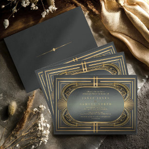 Glam Art Deco Hochzeit Probe Dinner ID1033