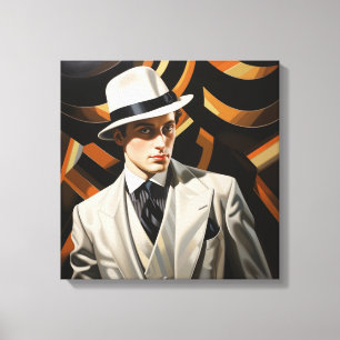 Glam Art déco : Homme d'argent