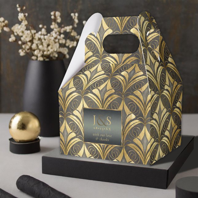 Glam Art Deco Wedding Danke, ID1033 Geschenkschachtel (Von Creator hochgeladen)