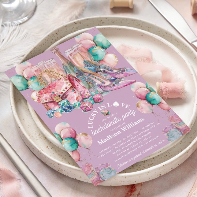 Glam Bachelorette Casino Party Einladung (Von Creator hochgeladen)