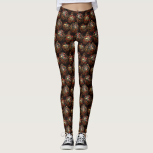 Glam Bauble Gala - Luxus Baubles auf schwarzem Leg Leggings