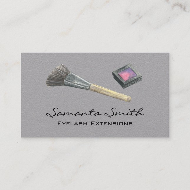 Glam Beauty Makeup Artist Eyelashes & Lips Busines Visitenkarte (Vorderseite)