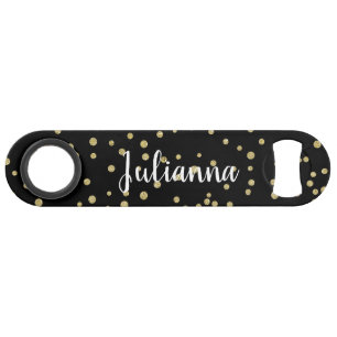 Glam Black Gold Holiday Motif personnalisé