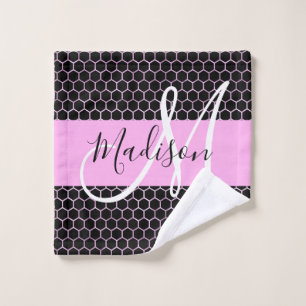 Glam Black Metallic Rose Honeycomb Nom