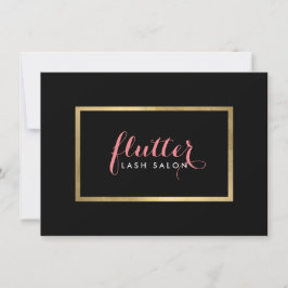Glam Black Pink Gold Lash Salon Geschenkgutschein