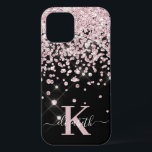 Glam Black Rose Gold Diamond Confetti Mit Monogram Case-Mate iPhone Hülle<br><div class="desc">Glam, Elegant, Girly Shiny Schwarz und Rose Gold Glitzer Diamant Konfetti kundenspezifische personalisierte iPhone Gehäuse. Enthält ein Imitat rot rosa Rosa Rosa Gold und weiße Diamant Konfetti, Monogramm und Name in einem schönen mädchenhaften handgeschriebenen swash Schwanz Schriftart Skript. Personalisieren Sie mit Ihrem Namen und Monogramm Initial. Bitte beachten Sie: dieses...</div>