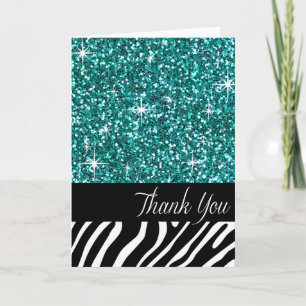 Glam Bling Parties scintillant Zebra Merci   turqu