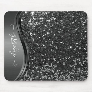 Glam Bling Personalisierte Glitzer-Kalligrafie Bla Mousepad