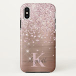 Glam Bling Rose Gold Diamond Confetti Mit Monogram Case-Mate iPhone Hülle<br><div class="desc">Elegant,  Glam,  Girly Shiny Imitats Rose Gold Diamant Konfetti i i Handy Gehäuse. Die Imitate Rose Gold gebürstete Metall Hintergrund,  mit rosa Rosengold und weiße Diamanten Konfetti gepunktete. Personalisieren Sie mit Ihrem Namen und Monogramm Initial. Bitte beachten Sie: dieses Design ist ein gedruckter Foto-Effekt ohne echten Glitzer und Juwel.</div>