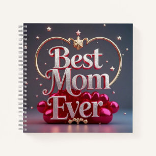 Glam Bling Silver Gold Beste Mama je Notizbuch
