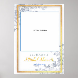 Glam Blume Gold Brautparty Cut Foto Stand Poster