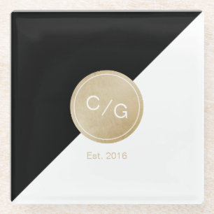 Glam blush Imitate Glitzer Rose Goldkalligraphie L Glasuntersetzer