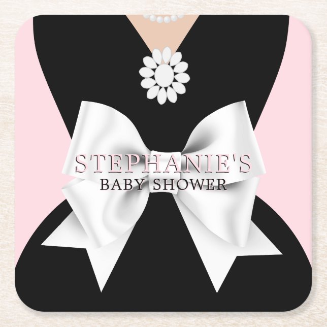 Glam Blush Pink Extravagant Tiffany Thema Kinderdu Rechteckiger Pappuntersetzer (Vorderseite)