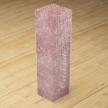 Glam Blush Pink Glitzy Sparkle Celebrate Weinbox<br><div class="desc">Glam Blush Pink Sparkle feiern...  Perfekter Glanz für Weihnachten,  Hochzeit,  Brautparty oder Jubiläum</div>