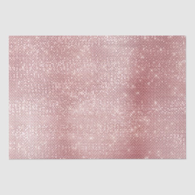 Glam Blush Pink Glitzy Sparkle Seidenpapier (Vorderseite)