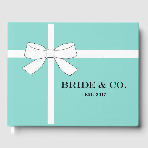 Glam BRIDE Aquamarin Blue Bridal Polterabend Party Gästebuch