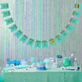 Glam Bride Aquamarin Gold Sparkle Twinkle Dusche P Wimpelkette