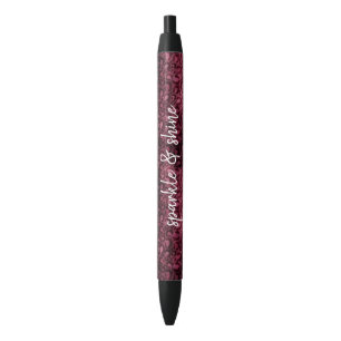 Glam-Burgund-Leopard-Druck Kugelschreiber