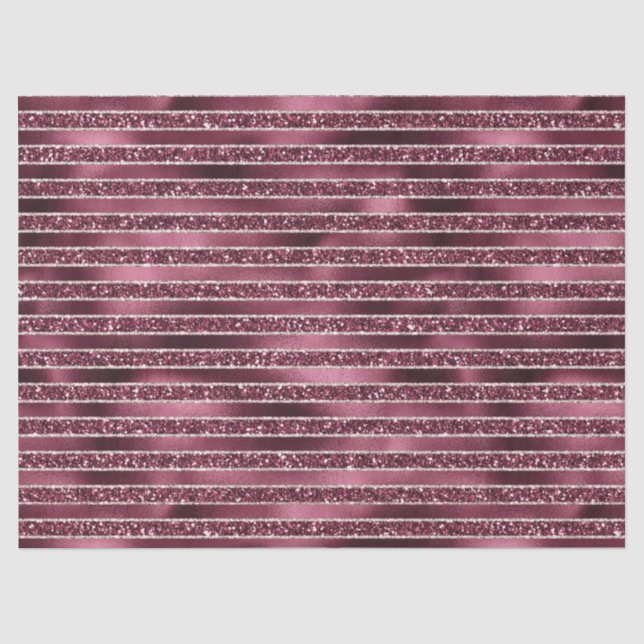 Glam Burgund Rote Rose Pinselstrich Glitzer Seidenpapier (Vorderseite)