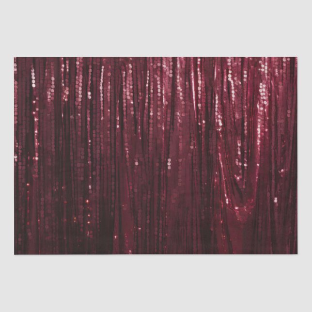 Glam Burgundy Red Glitzy Wedding Seidenpapier (Vorderseite)