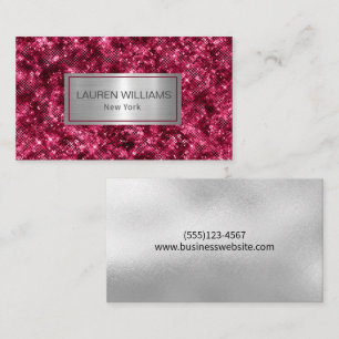 Glam Burgundy Sparkle Glitzer Design Business Card Visitenkarte
